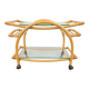 Vintage Trolley in Rattan, Bentwood and Leather, Italy, 1970s