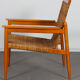 Fauteuil vintage en osier édité par Uluv 1960