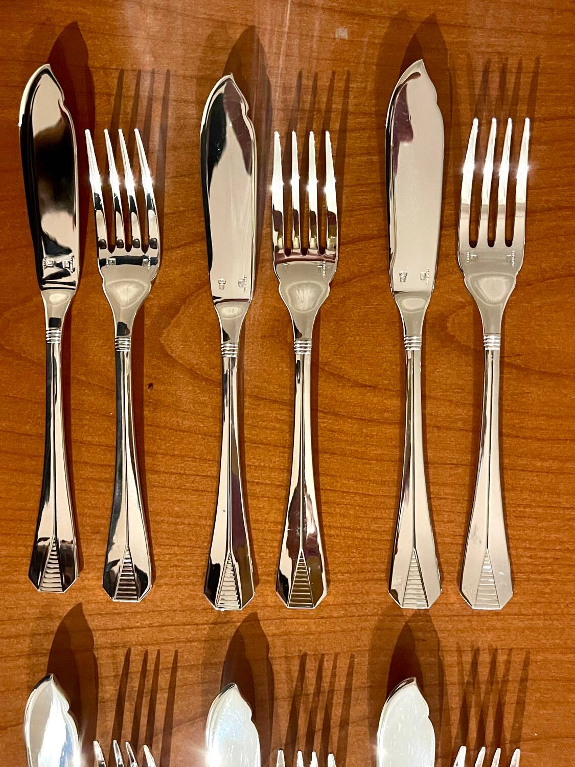 Christofle Atlantide, fish cutlery, 12 pieces, very good condition