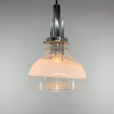 1960's Murano glass & chrome pendantby Mazzega, Italy