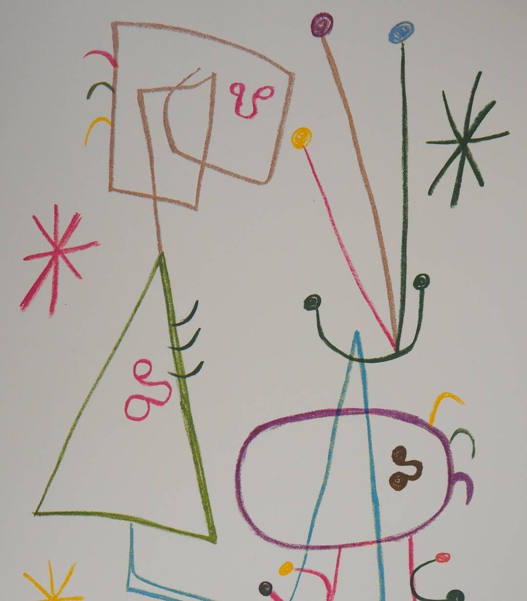 Joan Miró: Family with a Star - Signed Lithograph