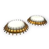 Set of 2 Brutalist sconces, France 1960s