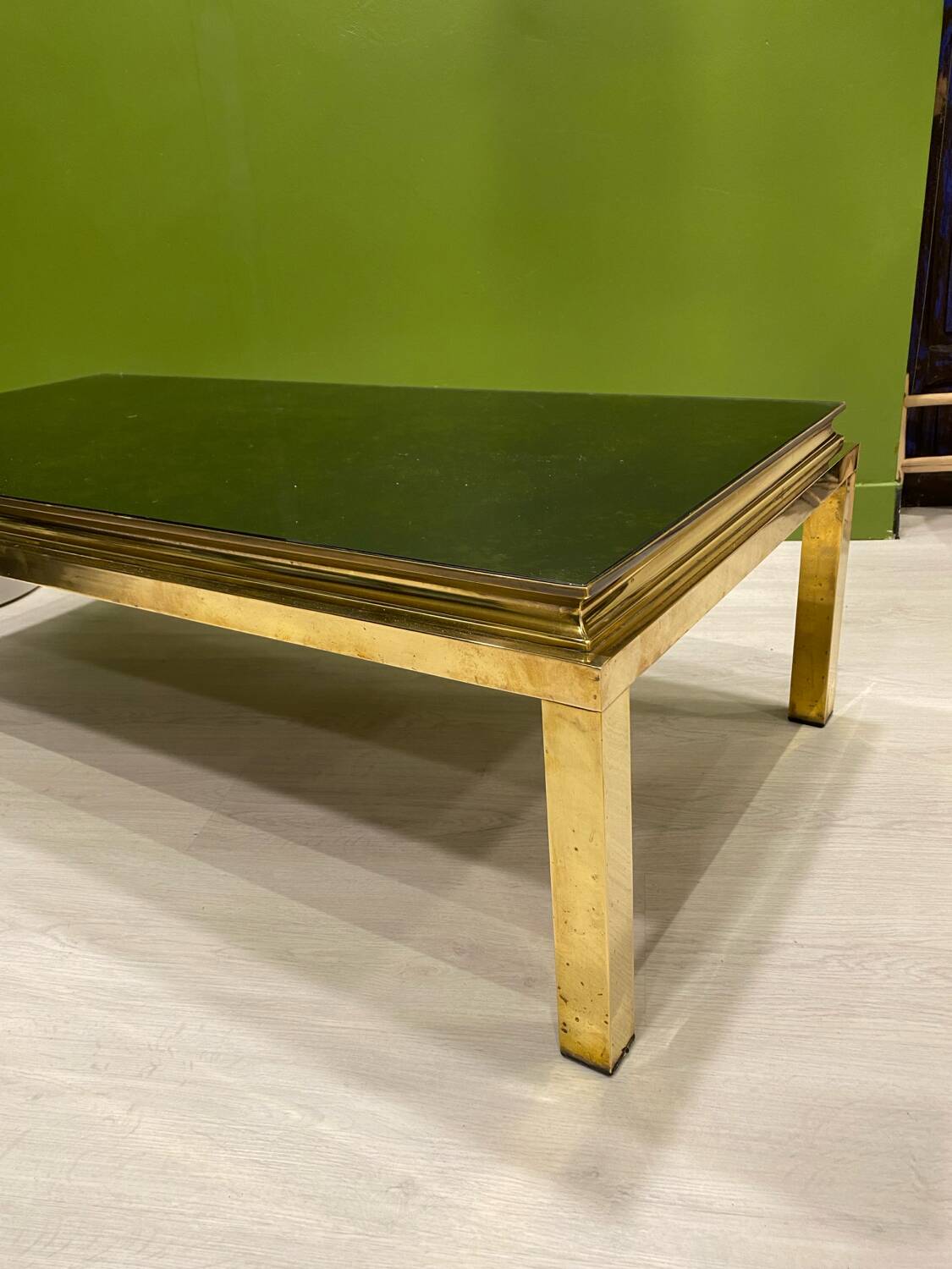 1970s eglomised glass coffee table