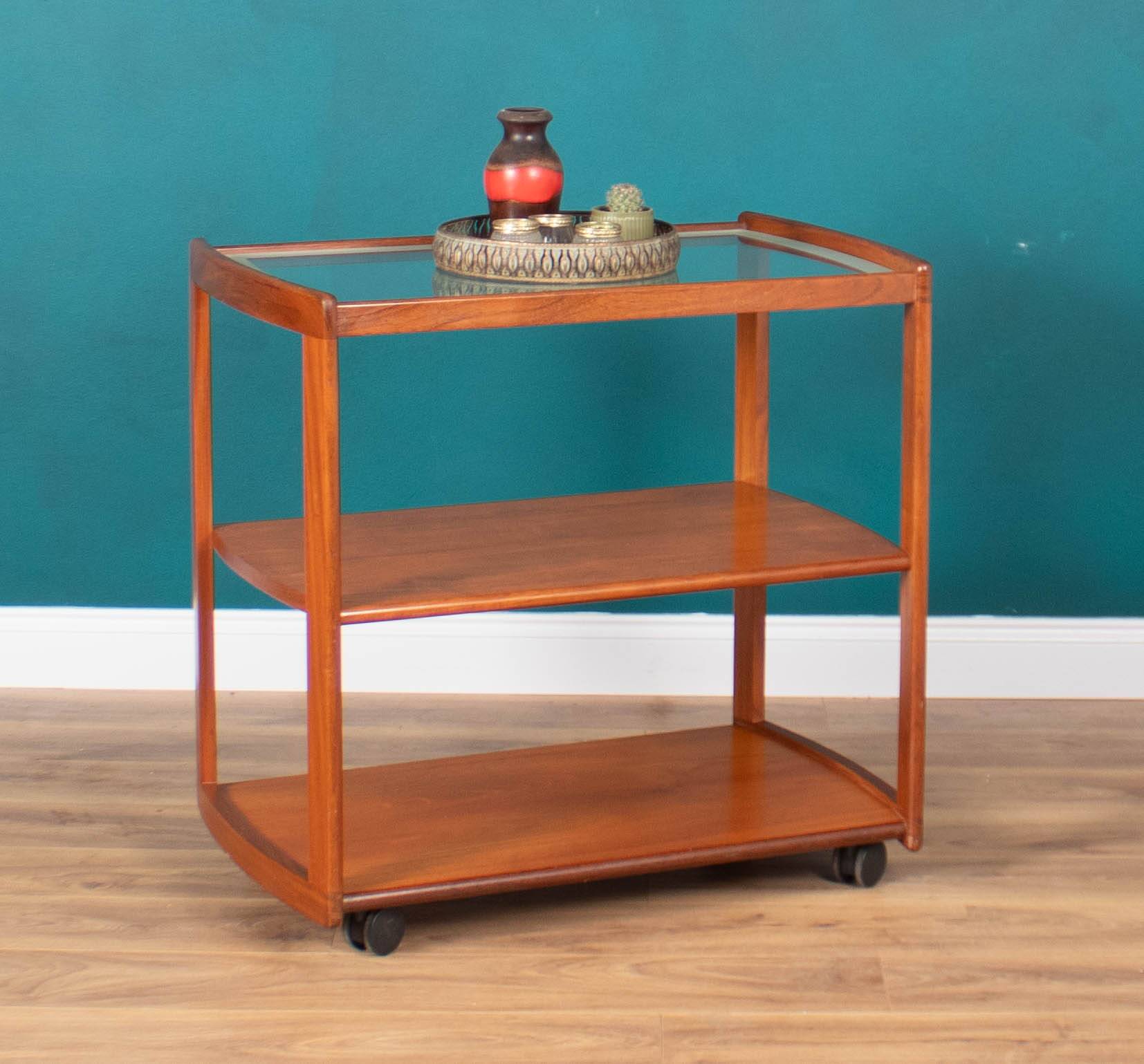 Retro Teak 1960s Meredew Drinks Serving Trolley