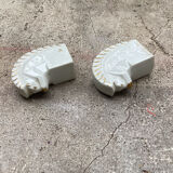 Pair of ceramic squirrels from Limoges signed Rys
