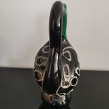 Ceramic liqueur service, zoomorphic, signed Vallauris