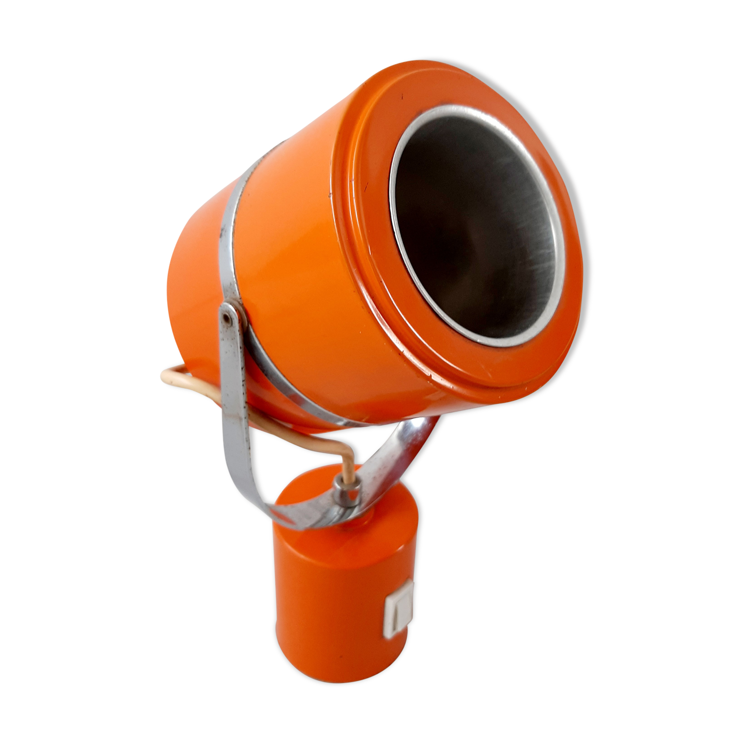 Lampe orange orientable des années 60-70