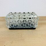 Wall lamp chiseled glass 50s