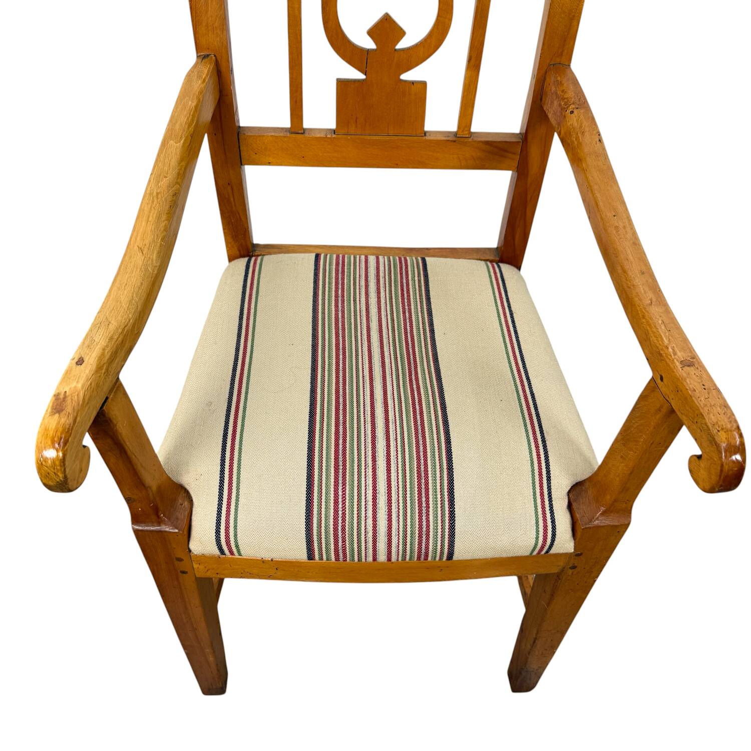 Dutch Empire Lyre Back Armchair in Cherrywood