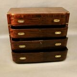 Commode De Marine avec écritoire à Deux Corps En Acajou XIXème Angleterre