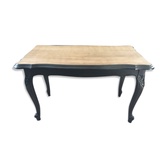 Table basse chêne massif relookée