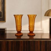 Pair of Art Deco vases, Val-Saint-Lambert crystal, 1930