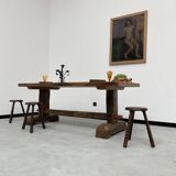 Monastery farm table in oak 1900
