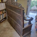 Banc coffre en bois sculpté XIX siècle