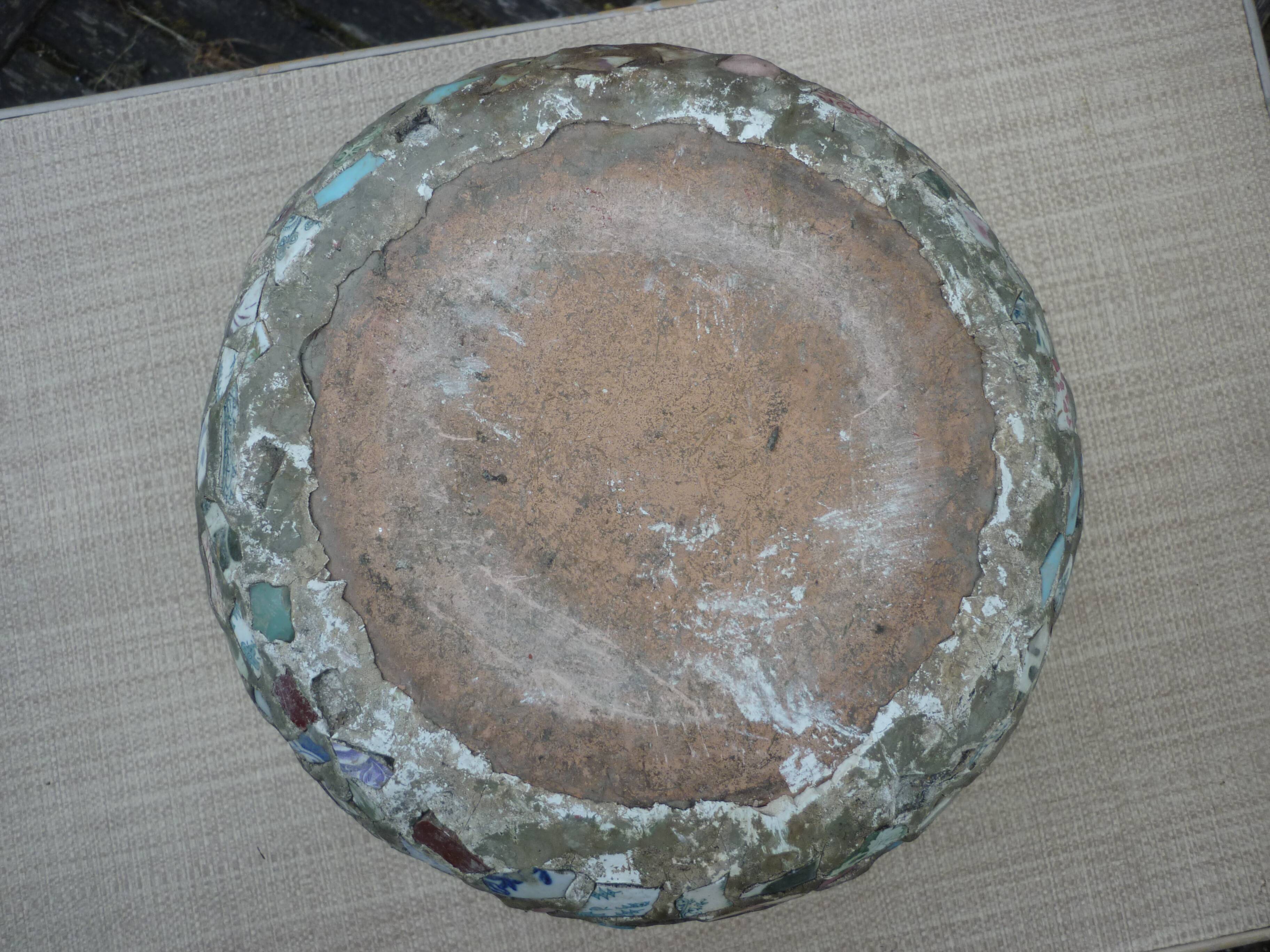 Pot terracotta mosaic called picassiette