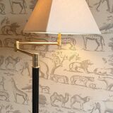 Articulated floor lamp brass e-reader