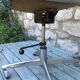 Swivel office chair, adjustable chrome skaï 60s 70s