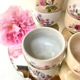 Vintage stoneware coffee tea cups