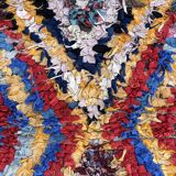 Colorful Boucherouite Moroccan rug - 88 x 158 cm