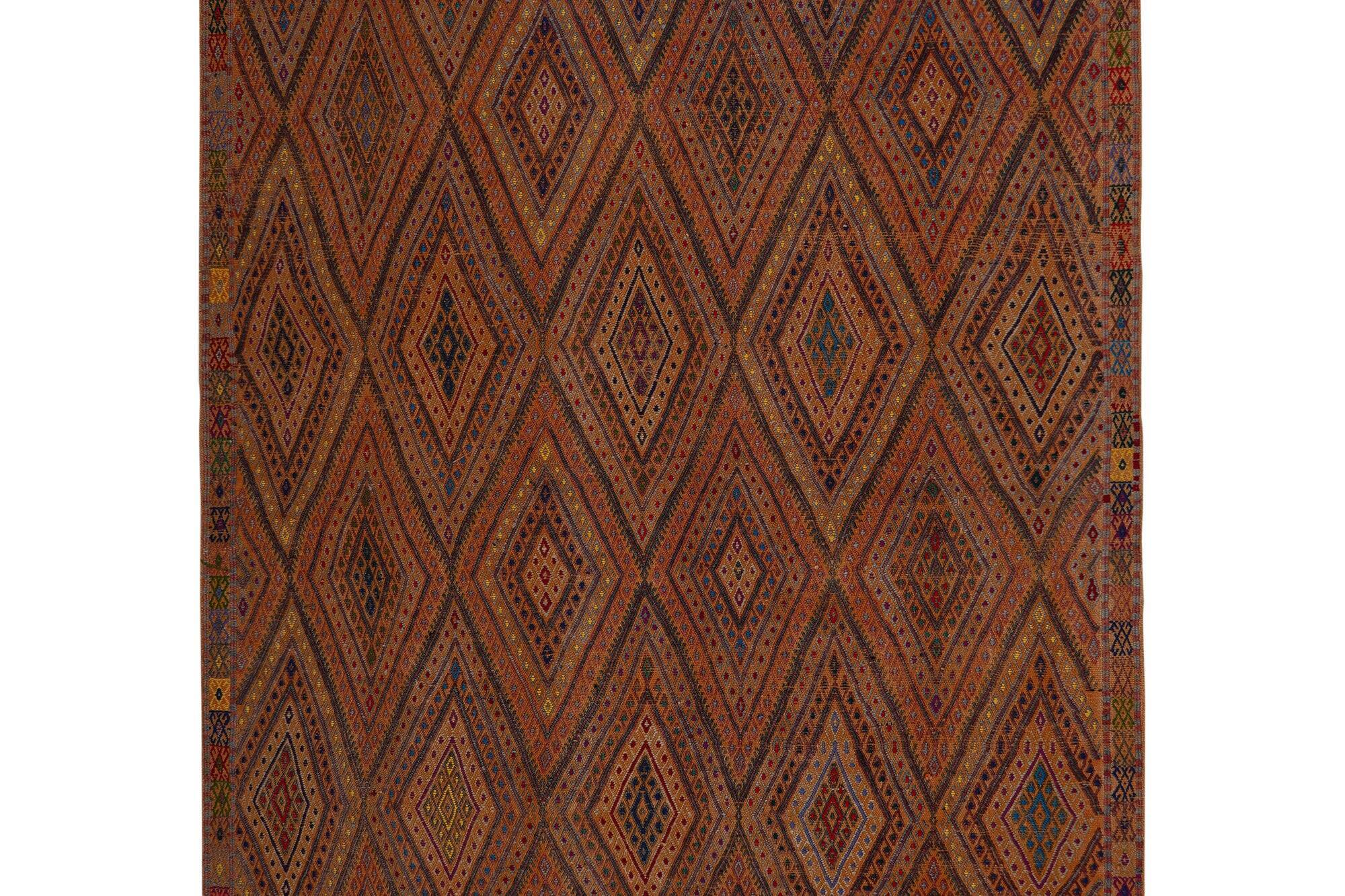Vintage Turkish kilim, handwoven, 165x234 cm.