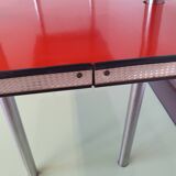 Store of trade French design enamelled table 1960 Old trade display 3 trays by Aubeco.