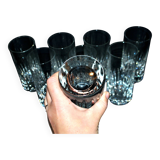 Set of 8 AVIGNON juice or whisky longdrink glasses in Saint-Louis crystal 16cm Ht
