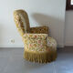 Velvet shepherdess armchair