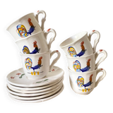 MBFA Pornic rooster coffee mugs
