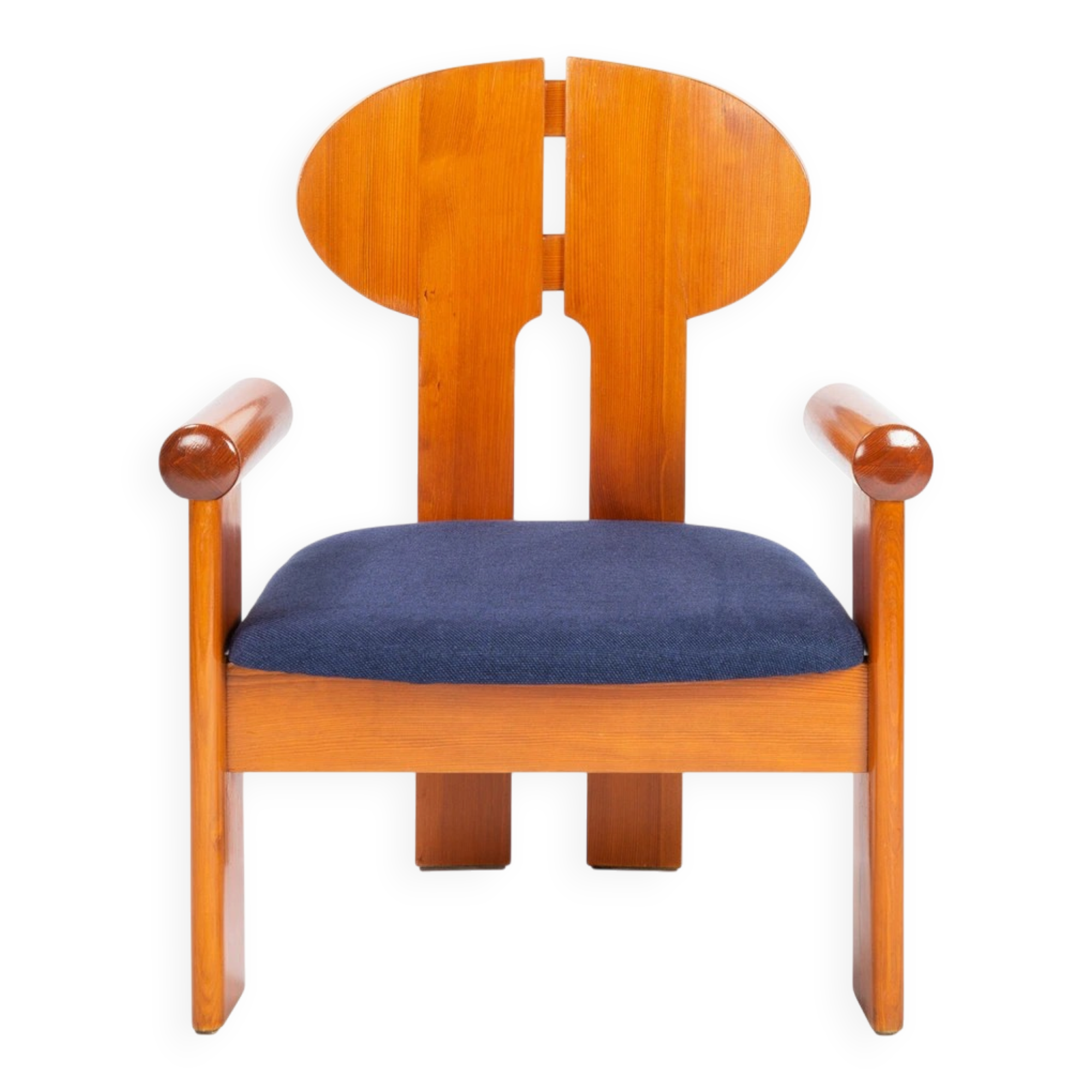 Wooden armchair from the 1980s, originally from the Tatra Museum