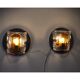 Pair of sconces Mazzega bicolor murano glass 1970