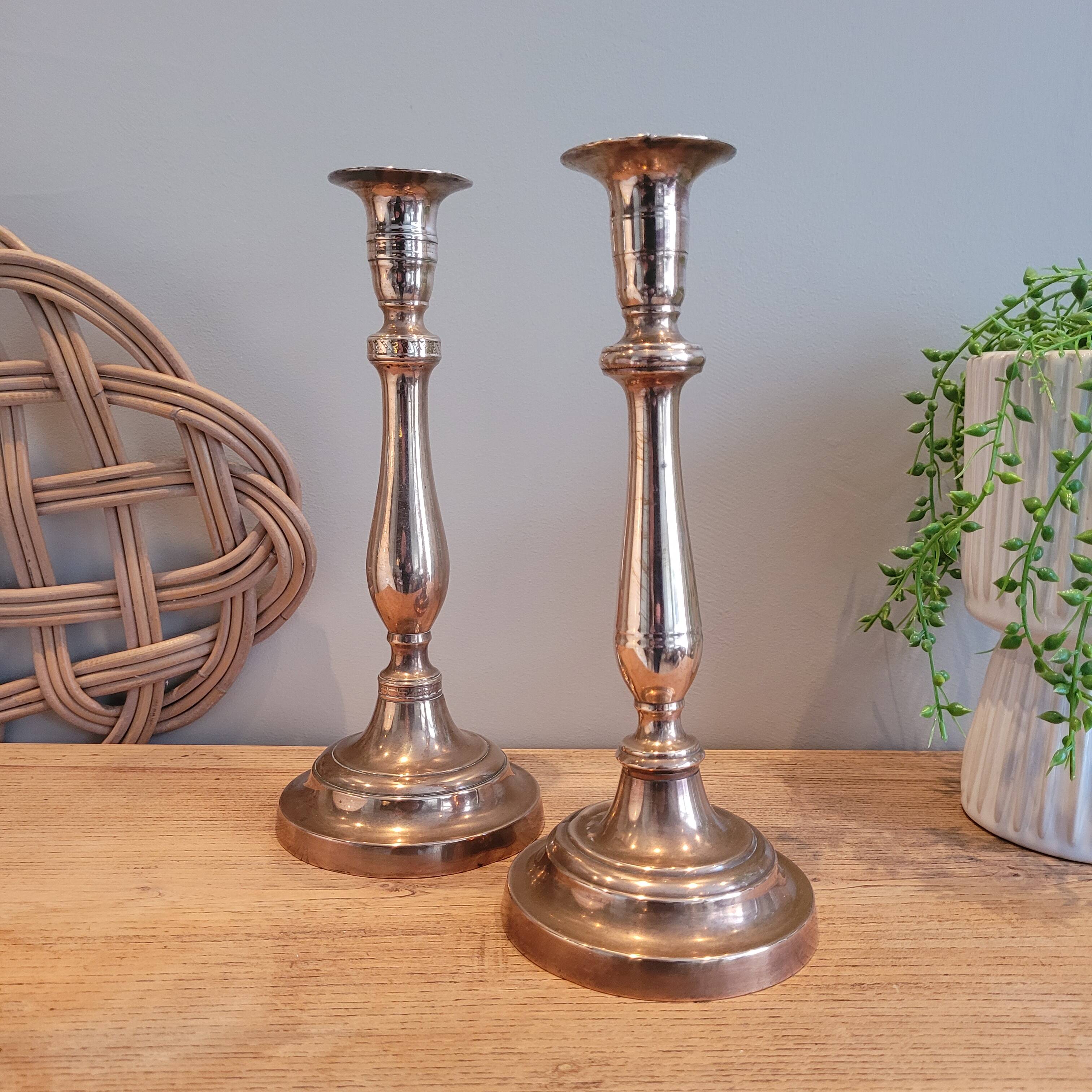 La Redoute x Selency pair of brass candlesticks18