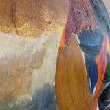 Huile sur toile « Oiseau coloré »