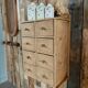 Hanging craft cabinet with drawers
