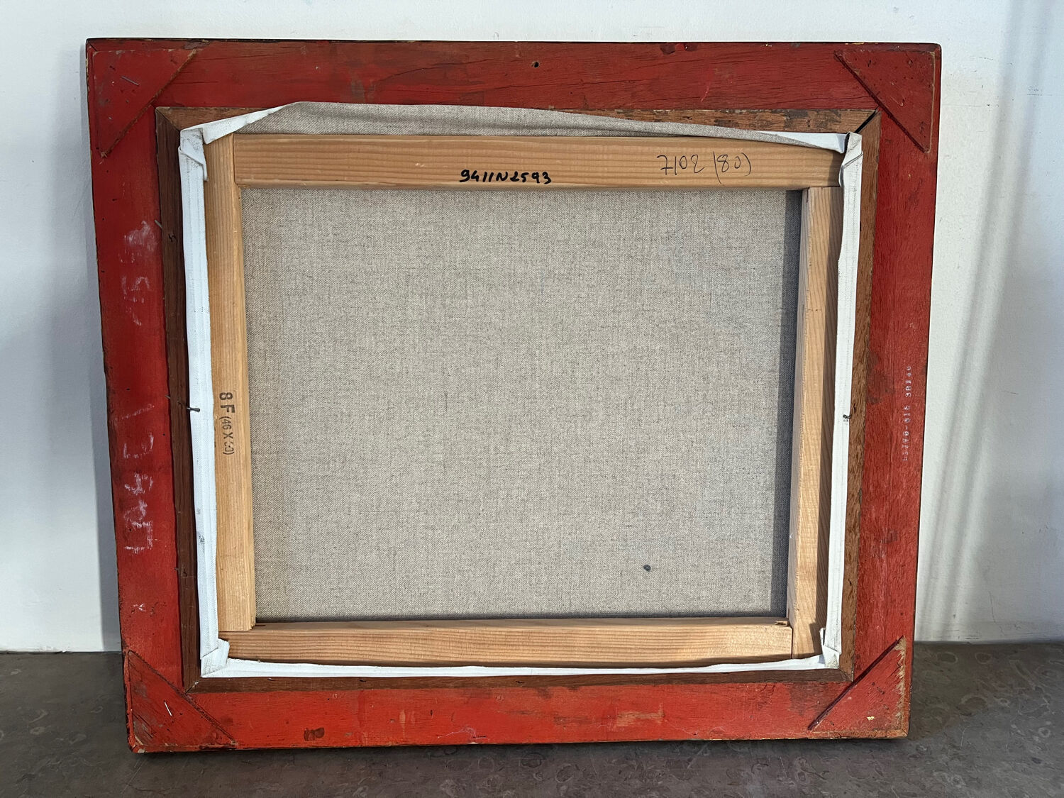 Framed bouquet of flowers, oil on canvas signed R Mogisse.