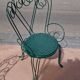 Salon de jardin en fer vert (1 table + 4 chaises)