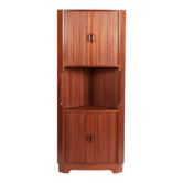 Danish vintage corner cabinet with tambour doors, 1960s