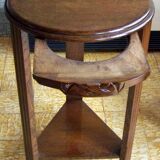 Old solid wood pedestal table