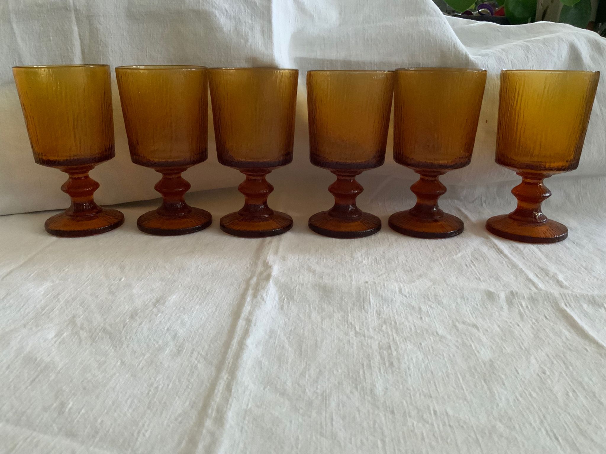Amber stemware