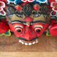 Hand Carved Balinese Boma Mask: Indonesian Hindu Entrance Wall Decor