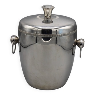 seau a glace rafraichissoire inox et plastique - vintage 70