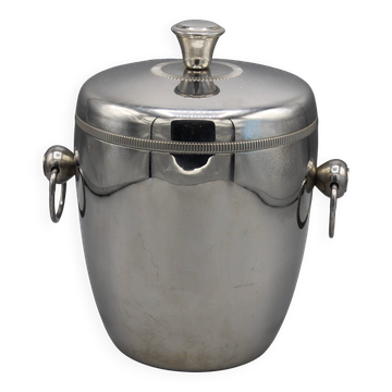 seau a glace rafraichissoire inox et plastique - vintage 70