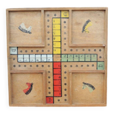 Ancien jeu des quatre chevaux en bois
