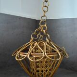 Rattan and cane pendant light from the 50s/60s
