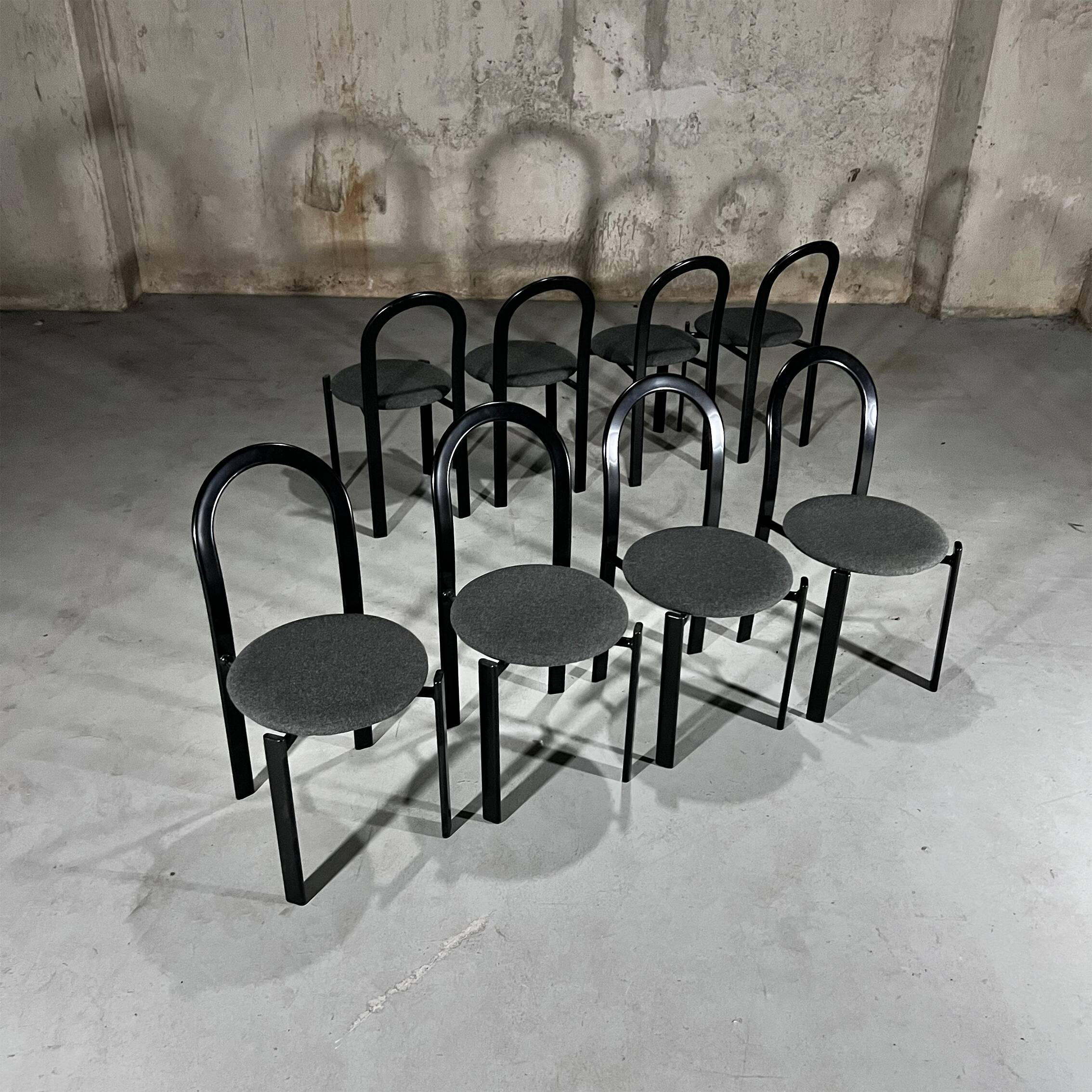 Set of 8 Postmodern Dining Chairs by Samo, 1980s
