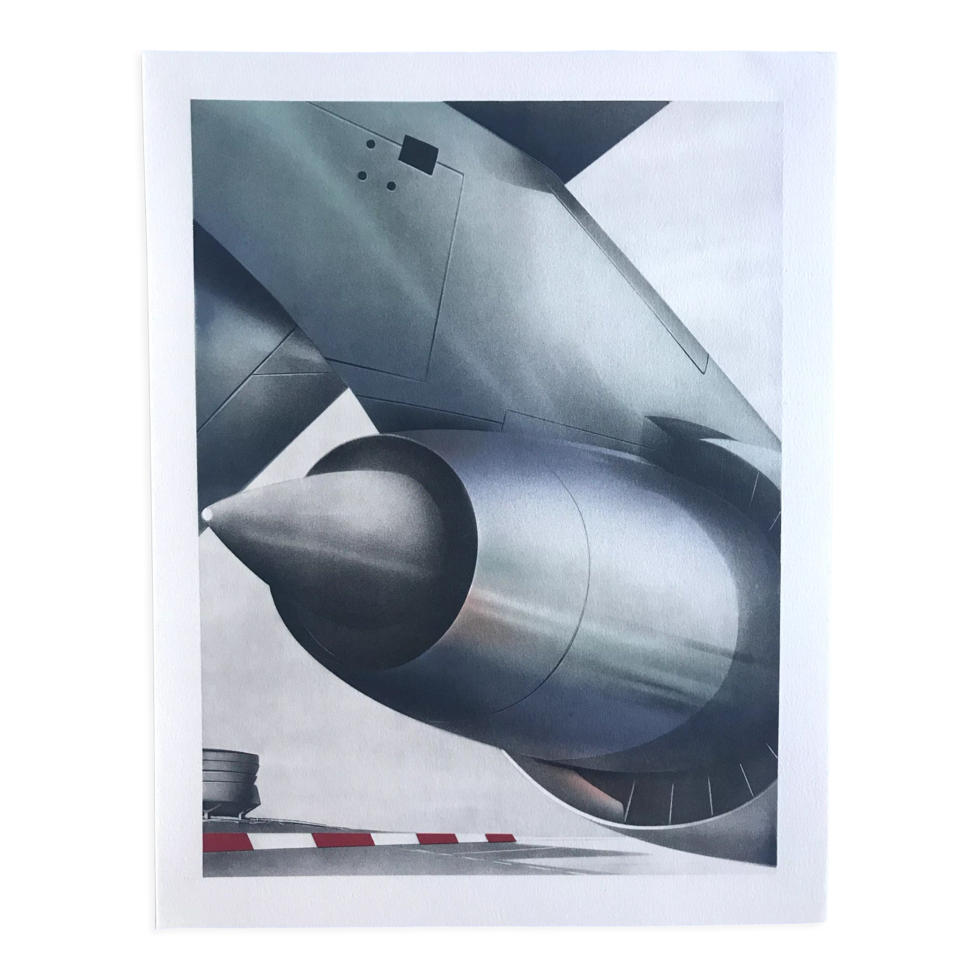 Original lithograph by Peter Klasen, Aerodrome, 1978