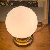 Vintage opaline globe table lamp