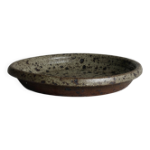 Large antique pyrite stoneware dish