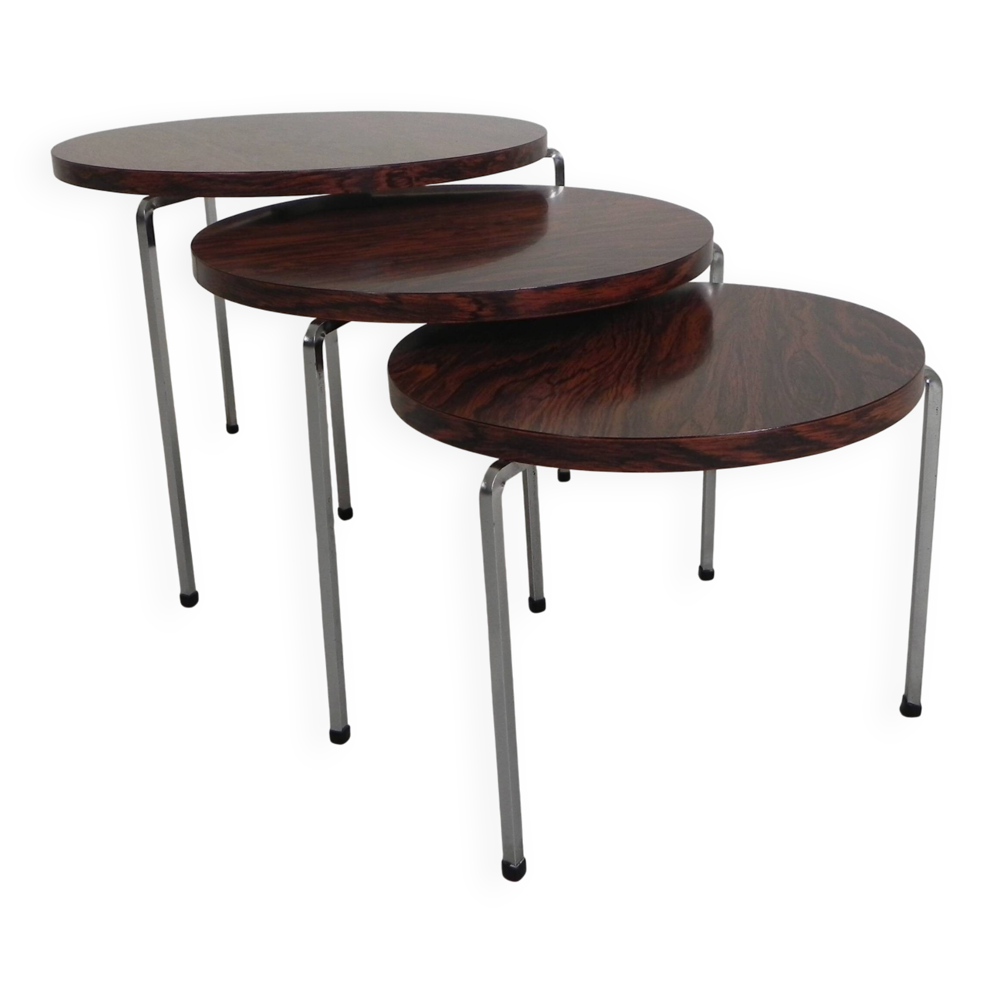 Set of 3 side tables, nesting tables Vaza Roden, 1960s.