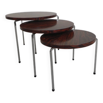 Set of 3 side tables, nesting tables Vaza Roden, 1960s.