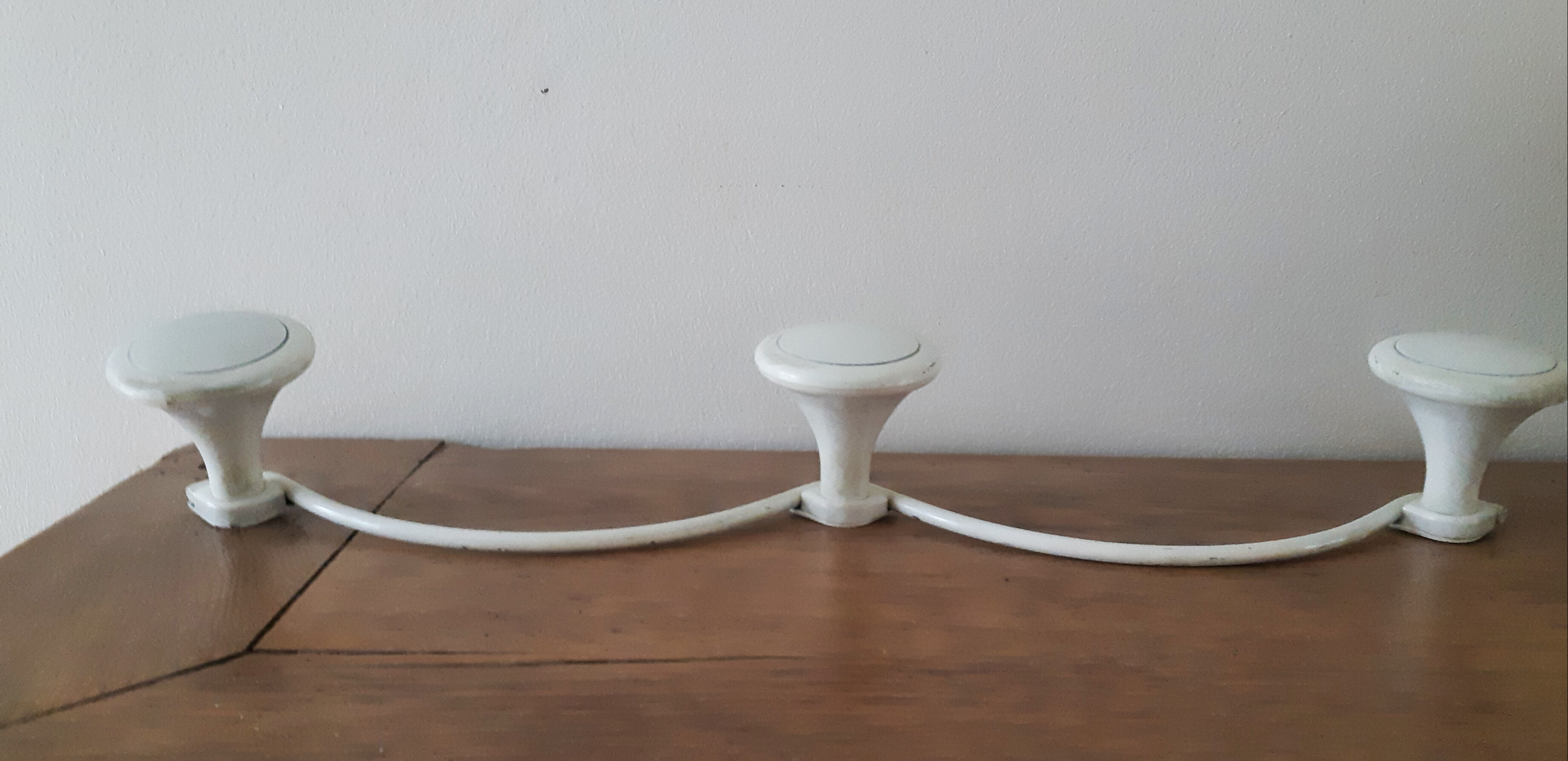 Coat rack 3 heads white
